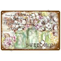 Cartel De Metal Retro Con Flores Vintage Para Decoración De Jardín Arte Murallero De Hogar Placa De Latón Regalo Para Decoración De Pared Y Cuarto - details 34
