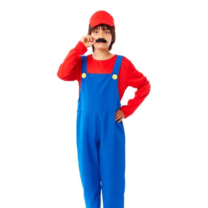 XOCOTŌ® Disfraz Fontanero Rojo "Mario" para Niños - Traje de Carnaval Infantil para Fiestas Cumpleaños - Mono de Fontanero Rojo - XOCOTO · Tu Hogar, Cleverly Simple
