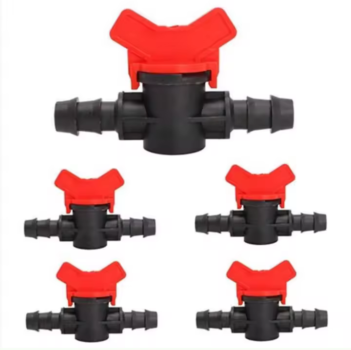 SOMY Tubo de válvula de riego de cinco piezas, accesorios de válvula de bola, tubo de válvula de interruptor de riego, tubo de válvula de PE de 16 mm para riego por goteo de agricultura de jardín - 1