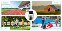 Cámara IP WiFi 2K 4MP Con Lente Doble Pantalla Dual Salida De Seguridad Al Aire Libre CCTV Vigilancia De Video Alarmas De Luz Camhipro - details 19