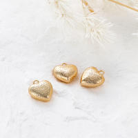 4pcs Colgante De Corazón De Amor Sólido En Oro 14K 18K Con Anillo De Salto Para Suministros De Joyería DIY Accesorios De Joyería - details 16
