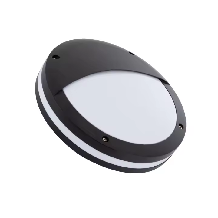 Ledkia Aplique de Pared Exterior Aluminio Ø300 mm IP65 Natoli  Negro - 1