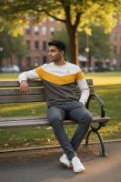 Sudadera de hombre Kappa Baldo algodón verde, sin capucha cuello redondo y puños acanalados para uso diario y estilo urbano - details 0