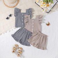 Conjunto De Verano Para Niños Y Niñas Con Chaleco Sin Mangas Camisa Y Shorts Estilo Casual Y Moda Material De Algodón Unisex - details 0