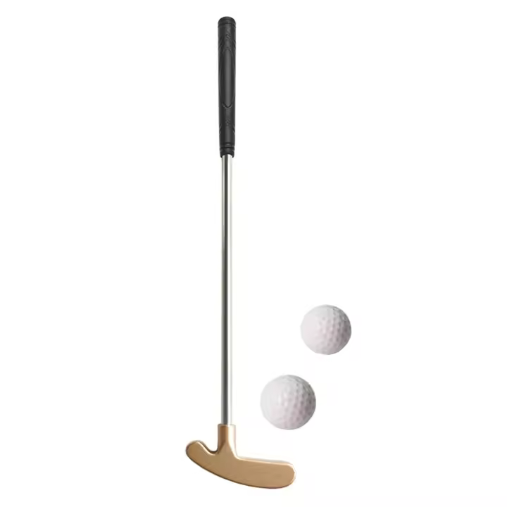 juego de mini palos de golf con 2 pelotas de golf, agarre para diestros y zurdos, palos de golf de acero inoxidable, juego de mesa para niños y adultos - 1