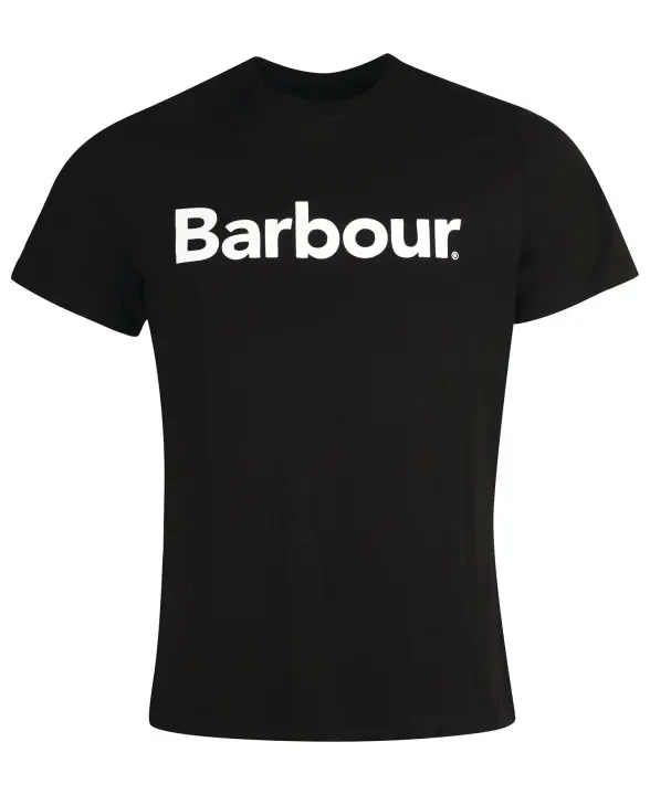 Camiseta Negra Barbour Logo 100% Algodón Diseño Esencial - 1