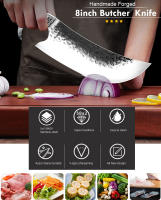 Cuchillo De Cocina Chef Butcher De Acero Al Carbono Forjado a Mano Con Mango De Madera Herramienta De Cocina Chop Cleaver - details 0