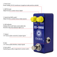 Pedal De Efectos Para Guitarra Eléctrica Chorus True Bypass Enchufe DC 9V Entrada/Salida 6.35mm Aluminio Pulido Profundidad/Tasa - details 4