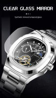 Reloj Mecánico LIGE Dual Seconds Tourbillon Para Hombre Acero Inoxidable Auténtico Reloj De Noche Luminoso Resistente Al Agua - details 10
