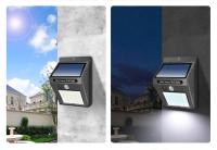 LILI HOME ☀️ Aplique Solar de Pared con Sensor y 40 LEDs - Luz Blanca 🌙💡3 modos de funcionamiento 🎯 Sensor de movimiento PIR: Detecta movimiento en un radio de hasta 3-5 metros, encendiéndose automáticamente. 💧 Resistente al agua y a la - details 0