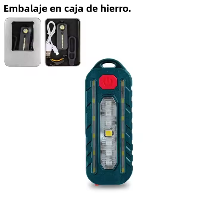 Luz Trasera De Bicicleta LED Recargable Roja Y Azul Con Clip Para Hombro Luz Policial Seguridad Advertencia Con Fuente De Alimentación USB - 1