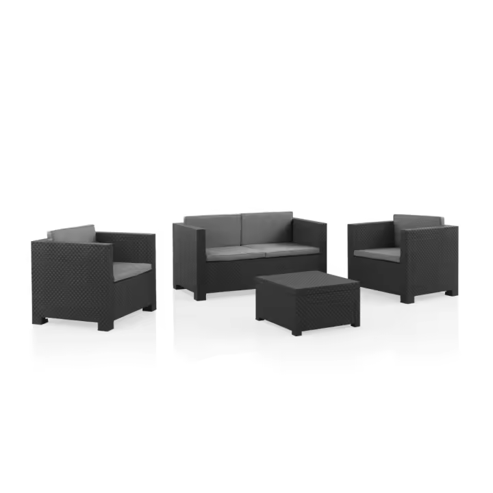 SP Berner - Set de Jardín Confort DIVA para Terraza o Jardín en Gris Grafito o Marron Wengue - 1