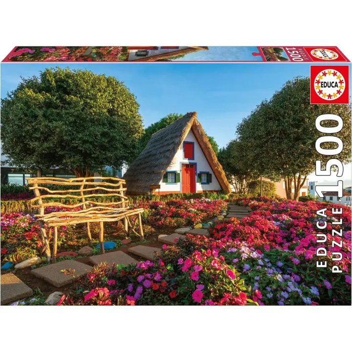 Educa - Santana, Madeira  Puzzle de 1500 Piezas  Medidas: 85 x 60 cm. Incluye Cola Fix Puzzle. +14 años Educa 19938 - 1
