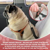 Cinturones de seuridad para Perros para automóviles | Arnés ajustable para Perros Para Automóvil | Cinturón de seuridad para Perros con reposacabezas para Perros | Arnés elástico para cinturón de seurad para Perros | Cinturones Fuertes Ha - details 4