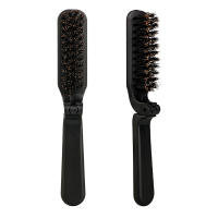 Cepillo De Pelo De Cerda De Jabalí Negro Plegable Portátil Masajeador Suave Para Viajes Herramienta De Peinado Para Hombres Y Mujeres Regalo Salon - details 6