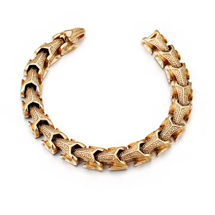 Pulseras de moda para hombre y Mujer, accesorios de Cadena Torcida rockeros para hombre y Mujer, Regalos para niños y niños, 19-20 cm. - 1