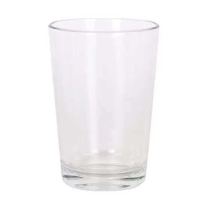 Tradineur - Set de 6 vasos de cristal 205 ml, modelo Lara, 10 x 6.5 cm, vasos clásicos para agua, bebidas, refrescos, zumos, resistentes, ligeros, aptos para lavavajillas - 1