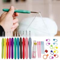 Juego De Agujas De Crochet Ergonómicas Con Mango Colorido 11 Tamaños Para Regalos Para Mamá Y Abuela Herramientas De Tejido De Yarn - details 3