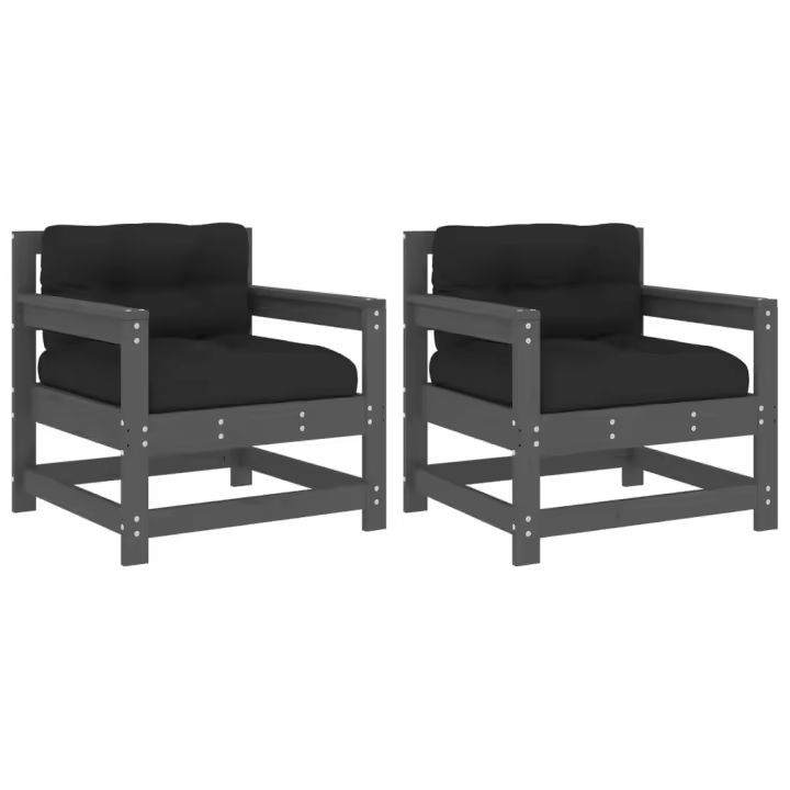 2 UDS Madera maciza de Pino Gris - 1