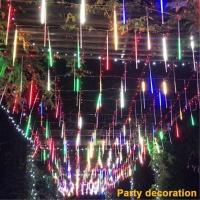 Luces De Cadena LED Para Decoración Navideña Al Aire Libre Impermeables Meteor Showers 8 Tubos 30cm/50cm Con Enchufe EU/US/AU/UK - details 21