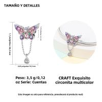 Pendiente Original De Joyería De Moda Clásica Serie Romántica Loto De Bolas S925 Plata Pura Con Zirconia Regalo DIY - details 41