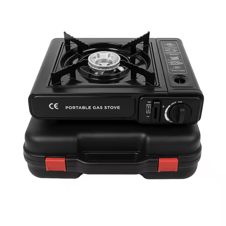 Cocina portátil dual HOPE HOME, funciona con cartucho de gas o botella de gas externa , para Camping y Viajes  Ideal para Exteriores e Interiores - 1