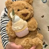 Muñeco De Peluche Jelly Cat 28cm Hug Cake Bartholomew Oso Con Gato Y Perro Juguete Interactivo Oso Teddy Regalo De Vacaciones Lindo Y Suave Para Niños - details 1