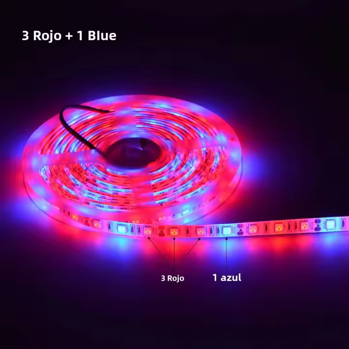 5M Luz De Crecimiento Para Plantas LED De Espectro Completo 5050 SMD Diodo Rojo Azul DC12V Para Flores Verduras Semillas De Plántulas - 1