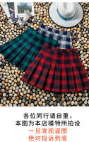 Mini Falda Plisada De Cintura Alta En Cuadros Para Mujer Estilo Harajuku A-line Preppy Slim De Terciopelo Polyester Para Otoño - details 10