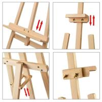 Caballete de Madera para Pintar,Eventos,Bodas de Pino Natural, Altura, Soporte de Lienzos, Cuadros y Fotografías, Regulable y Plegable, Manualidades Niños - details 5