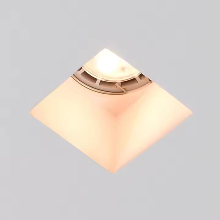 Ledkia Aro Downlight Integración Escayola/Pladur Cuadrado para Bombilla LED GU10 / GU5.3 Corte 123x123 mm UGR17 Blanco - 1
