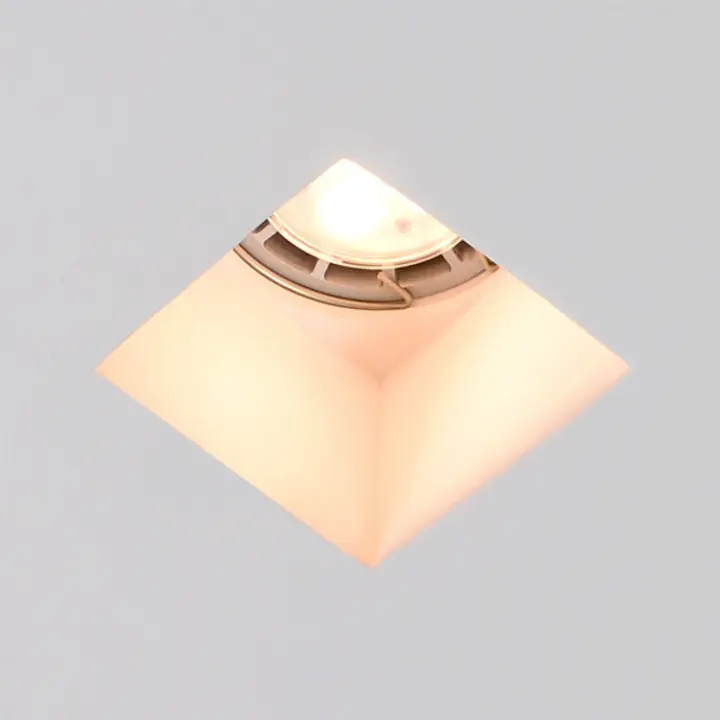 Ledkia Aro Downlight Integración Escayola/Pladur Cuadrado para Bombilla LED GU10 / GU5.3 Corte 123x123 mm UGR17 Blanco - 1