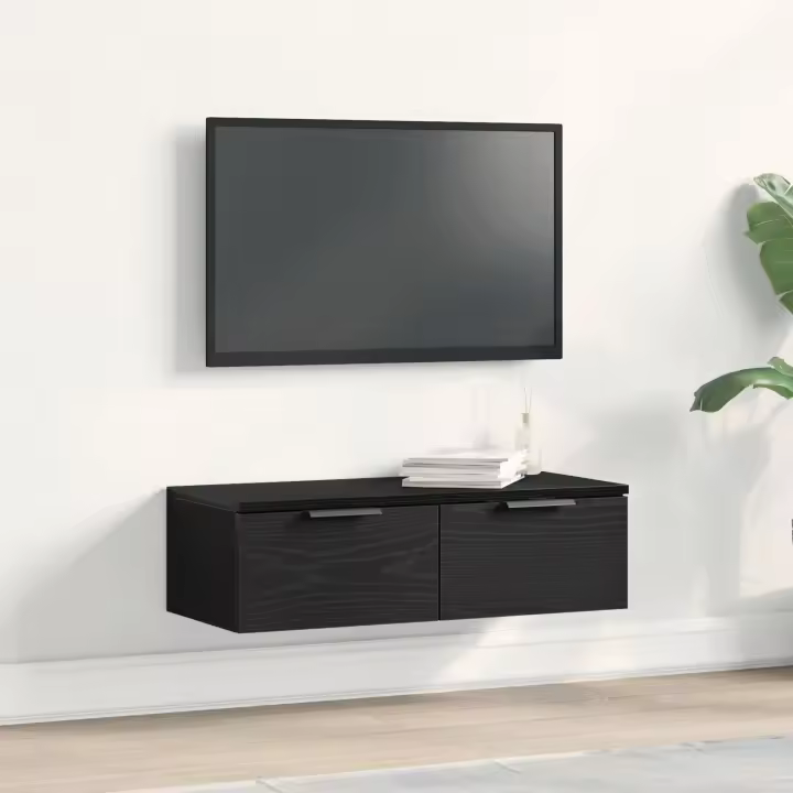 Armario de Pared de Roble Negro vidaXL 68x30x20 cm Hecho de Madera Manufacturada - 1