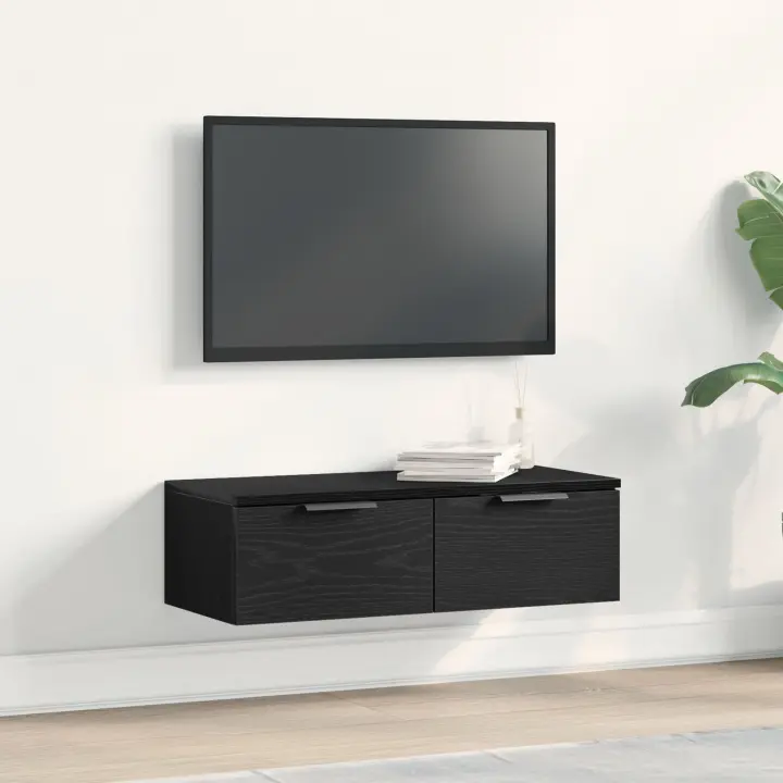 Armario de Pared de Roble Negro vidaXL 68x30x20 cm Hecho de Madera Manufacturada - 1