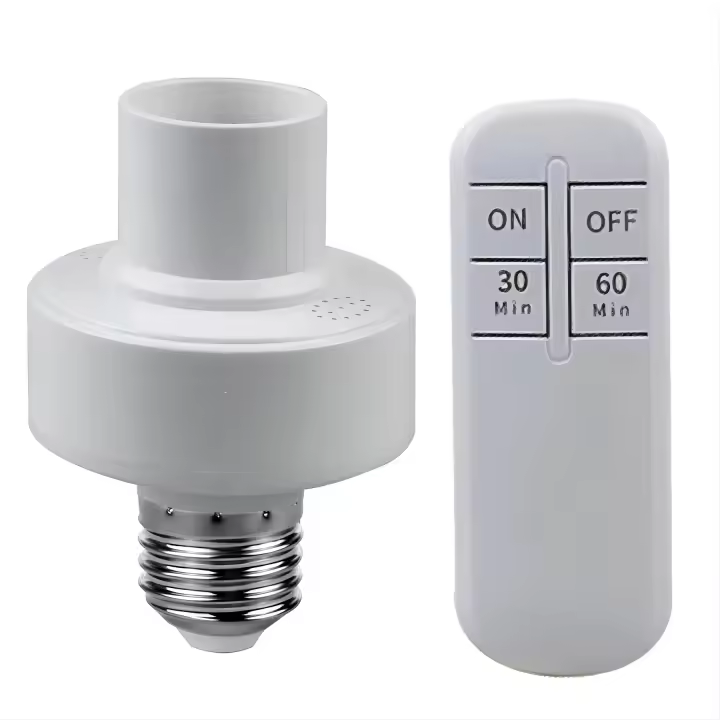 Soporte De Bombilla LED Inalámbrico E27 E26 Con Control Remoto Y Timer Adaptador De Enchufe AC 85-265V Para Bombilla De Luz - 1