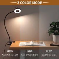 Lámpara De Escritorio Con 48 LEDs Luz De Lectura USB Ajustable En 3 Niveles Protección Ocular Gooseneck Flexible 360° Luz De Libro Para Cama - details 13