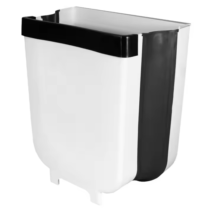 Cubo de Basura Orgánica Plegable con Soporte para Cocina y Suelo - Gran Capacidad de Carga 9L - 1