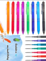 8pcs Rotulador De Gel Erasable 0.7mm Multicolor Para Dibujo Y Escritura Suministros Escolares Y De Oficina Material Plástico - details 4