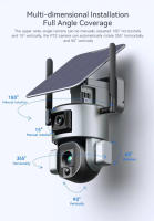 Cámara de vigilancia de seguridad solar inalámbrica para exteriores 4K 8MP 4G 360° Lente dual Zoom óptico 10X Detección de movimiento - details 16