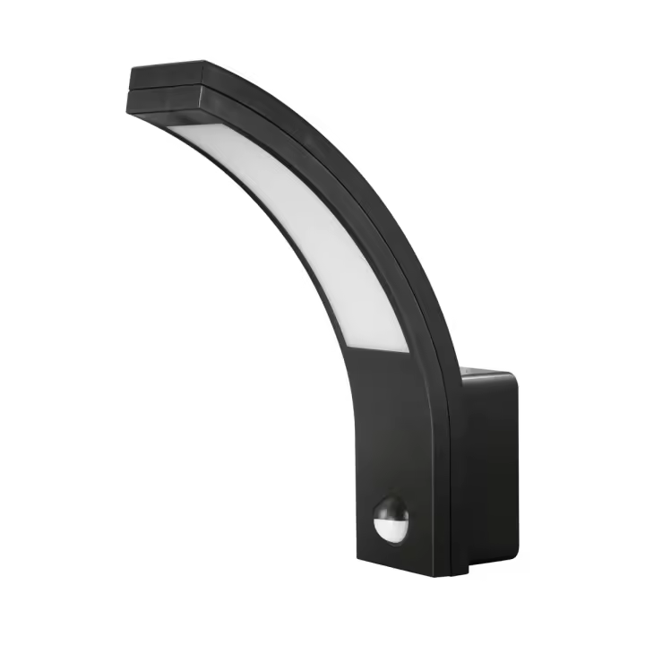 APLIQUE LED SENSOR EXTERIOR IP54 MATEL PRETO NEUTRA - 1