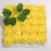 25pcs/Lote Rosa Artificial De PE De Alta Calidad Con Tallo Para Decoración De Boda Fiesta Cumpleaños Scrapbook Supplies - details 15