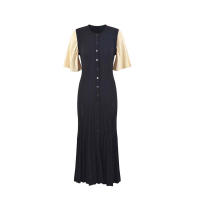 Vestido De Encaje Elegante Francés Para Mujer Verano Primavera Slimming Mermaid Mid-Calf O-Neck Estilo Callejero Polyester - details 2
