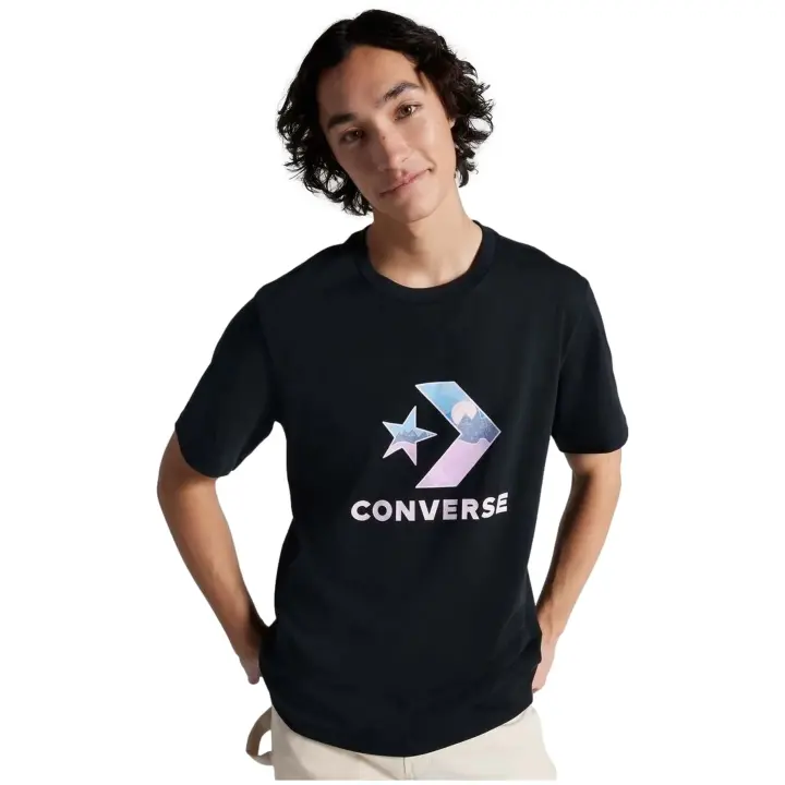 Camiseta de Manga Corta Converse Star Chevron Landscape para hombre en color azul - 1