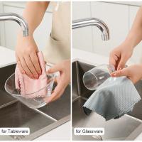 10pcs Paños De Microfibra Para Limpieza De Ventanas Coche Cocina Espejo Sin Residuos Reutilizable Escala De Pescado - details 2