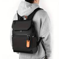 Mochila impermeable de tela Oxford para hombre, bolsa para ordenador portátil de 14 y 15,6 pulgadas con puerto de carga Usb, impermeable con cremallera, para viaje al aire libre y autobús - details 5