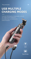 Cortador De Pelo Kemei 10W Para Hombres Trimmer De Barba Corte Profesional Con Cuchilla T Blada De Acero Inoxidable Sin Cable - details 12