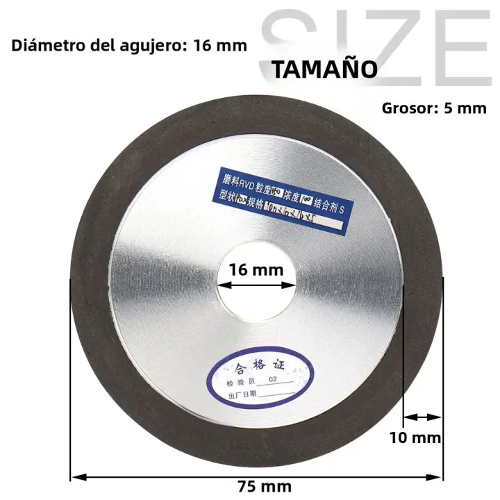 Discos De Pulido Con Diamante Para Herramienta De Mezclado Y Polvo De Corte 75/100/125/150mm Resina Duradera Para Fabricación Comercial - 1