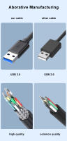 Cable De Extensión USB 3.0 Hembra a Macho Para Computadora TV SSD Cámara Impresora Conector Data Cord Para Laptop 0.5/1/2/3/5 M - details 0
