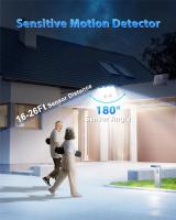 Lámpara Solar Exterior 172LED Con Sensor De Movimiento Y Control Remoto 3 Modos Para Patio Garage Jardín Protección IP65 ABS - details 6