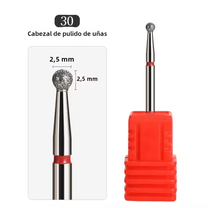 Punta De Taladro De Seguridad Para Manicura Tungsteno Carburo 3/32" Herramienta De Limpieza De Cutícula Para Máquina Eléctrica De Uñas - 1